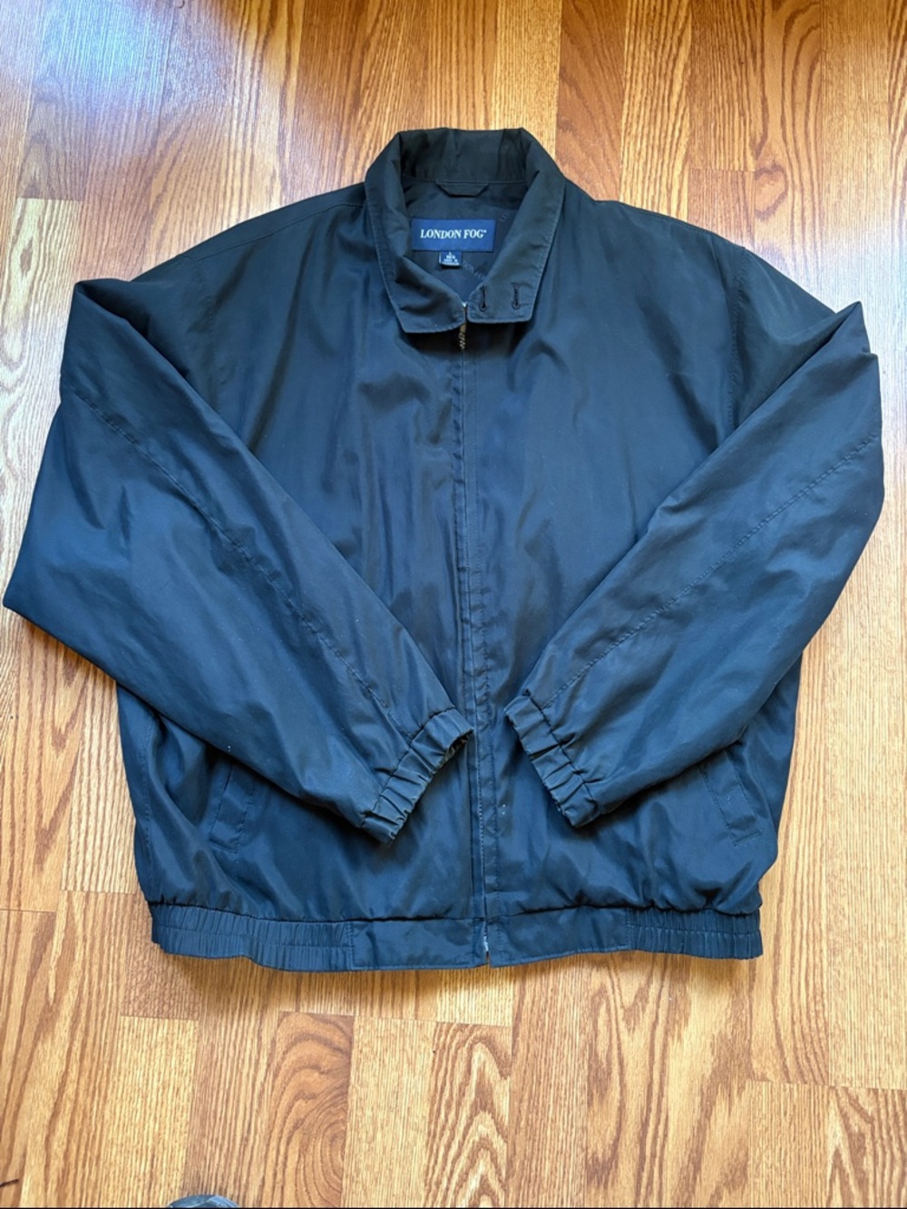 London Fog Men's Black Lightweight Zip-Up Jacket